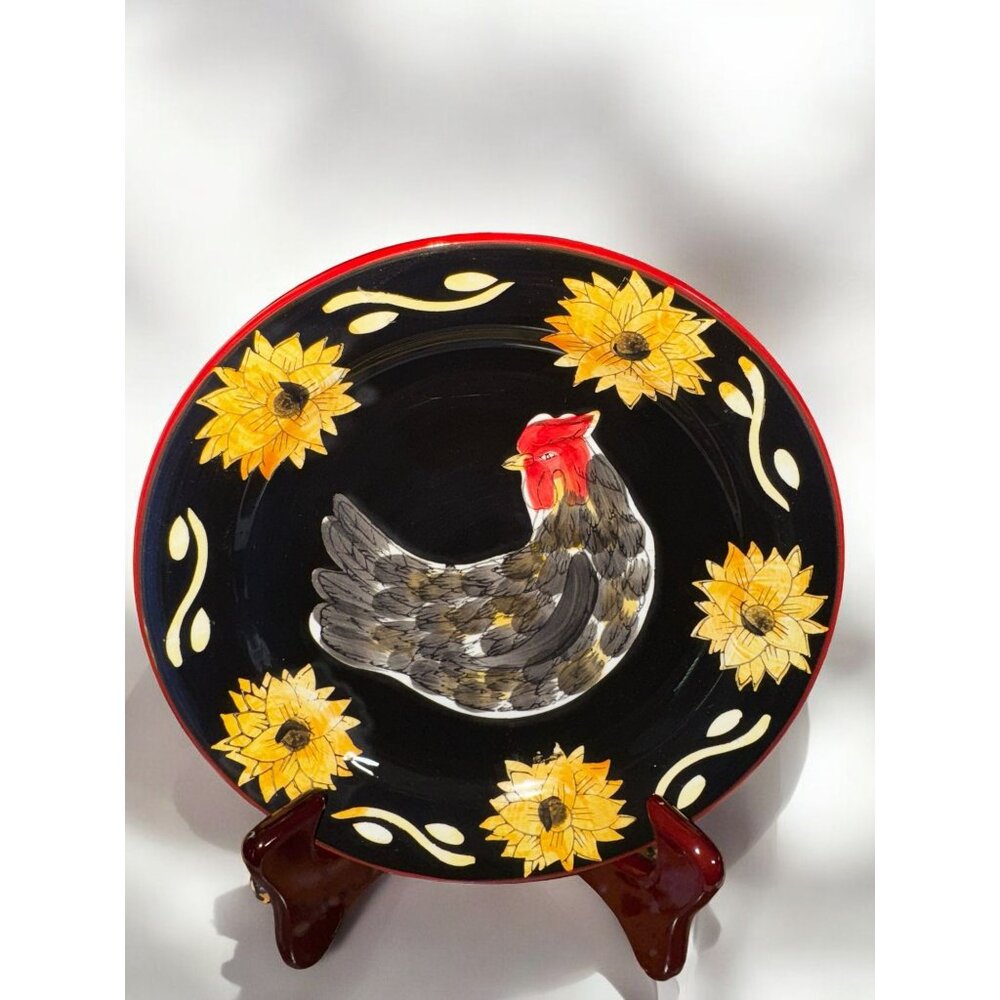 Decorative Chicken & Sunflower Decorative Replacement Plate